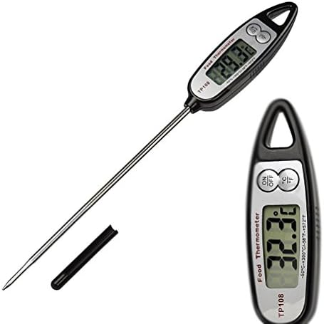 Yoofor Digital Food Thermometer, Instant Read with Extra Long Probe for BBQ, Meat, Candy, Milk and Bath Water