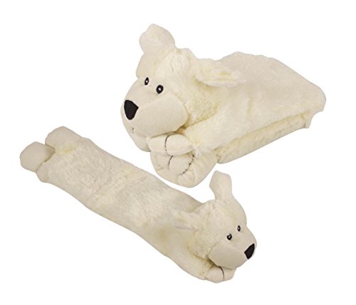 White Cuddle Dog Wheat Filled Neck Warmer Scarf (Unscented)