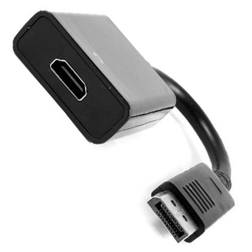 Kabel – SODIAL(R) Display Port DP Stecker auf HDMI Buchse M/F Adapter Kabel Ersatzteile Schwarz - 3
