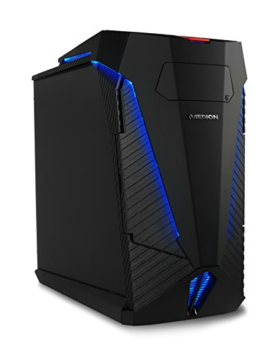 MEDION X5345G ERAZER Desktop PC (Intel Core i7-6700 Prozessor, AMD Radeon RX480 Grafikkarte mit 8 GB GDDR5 Speicher, 512 GB SSD, 1 TB HDD Festplatte, 16 GB DDR4 Arbeitsspeicher, DVD-/CD-Brenner, HDMI-Audio-/Video-Ausgang und 3x DisplayPort, Windows 10 Home) schwarz - 2