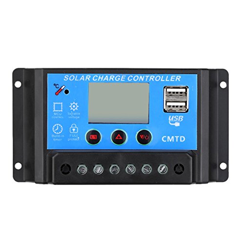 20A 12V/24V solar Laderegler LCD 2 USB