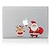 Produktbild Macbook Haut Aufkleber, Morbuy Abnehmbare Weihnachten Kunst Kreative Anti-Kratzer Beschichtung Haut Vinyl Schutzaufkleber (12'', Weihnachtsmann 4)