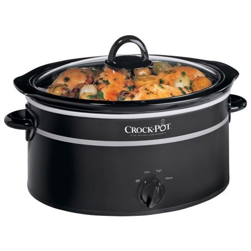 Crock-Pot - Olla de cocción lenta (6,5 L), color negro