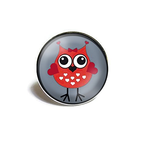 My Sunshine : Bijoux en cabochon motif '' Hibou en joie '' création fait main modèle au choix (Bague)