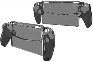 QINOUK Transparent Étui pour Sony Playstation Portal, [Antichoc] Dur PC Anti-Rayures Etui Protecteur Case, Compatible avec Sony Playstation Portal-Noir