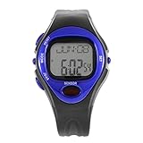 Formulaone Pulse Pulsmesser Kalorien Zähler Fitness Watch Digital Armbanduhren Kalender Anzeige Zeit Stoppuhr Alarm - Blau