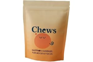 Saffran Gummies - Stöd för fokus och avkoppling | Sockerfri Vegansk Brain Support & Kids Focus Gummies
