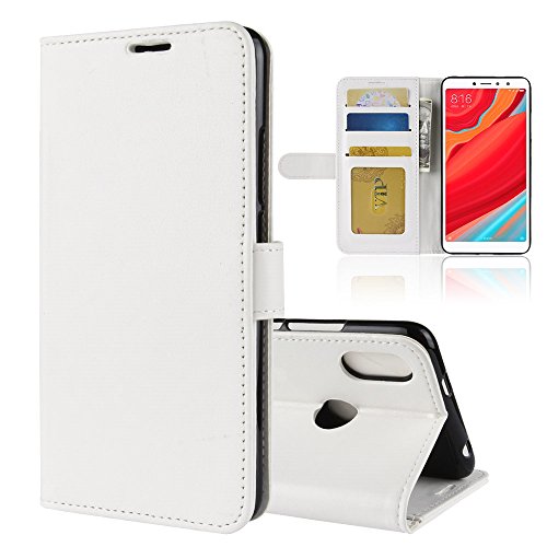 LAGUI Funda Adecuado para Xiaomi Redmi S2, Carcasa Tipo Libro, Cubierta de ranuras para tarjetas, Caja de soporte horizontal y solapa con cierre magnético, Caso que protege todo el teléfono. blanco