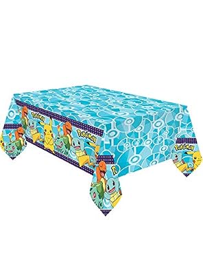 Amscan-9904823 Nappe plastique Pokemon, 9904823, Multicolore