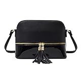 lacktasche schwarz mango SCHULTERRIEMEN: 1 verstell- und abnehmbarer Schultergurt. Erlaubt Schultertragen und Crossbody. TASCHEN: Innen: 1 zentrales Fach, 1 Handytasche und 1 Reißverschlusstasche, außen: 1 Reißverschluss Gesäßtasche.