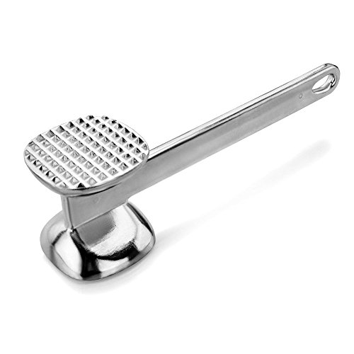 Tailcas® Aluminium Fleischzartmacher Fleischsteche Fleischklopfer Fleischhammer Schnitzelklopfer Fleisch Meat Rindfleisch Schweinefleisch Hammer Küchenhelfer für Grill, Marinieren, Steaker und Schnitzel – M - 2