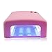 Nestling® UV Gel Nail Art Lamp Dryer Manicure Light Gellish Curing Timer 36W + 4 x 9W Blubs (Pink)