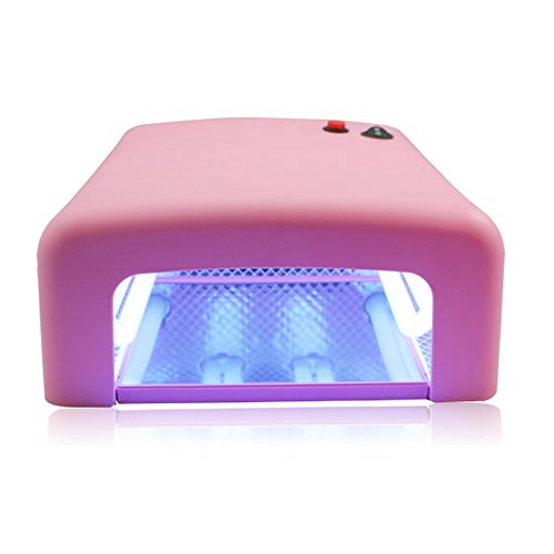 Nestling® UV Gel Nail Art Lamp Dryer Manicure Light Gellish Curing Timer 36W + 4 x 9W Blubs (Pink)