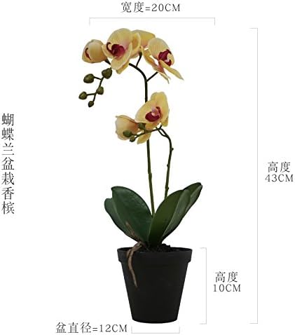 LVLIDAN Simulation Phalaenopsis Potted Moisturizing Yellow