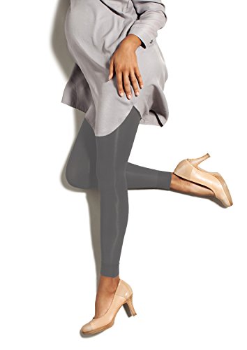 Preggers Maternity Compression Tights - 10-15mmhg Graduated Compression Footless Pantyhose (Coal, Large)