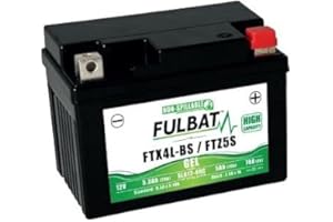 FULBAT - BATTERIE MOTO FULBAT GEL FTX4L-BS / FTZ5S / YTX4L-BS (High Capacity) 12V 5,3AH 70A