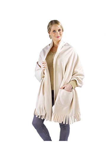 Preisvergleich Produktbild Vlies-Schal mit Taschen, beige