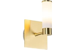 Qazqa bath - Applique murale - 1 lumière - L 10.5 cm - Doré/Laiton - Moderne - éclairage intérieur - Salle de bains