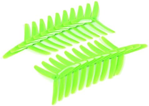 Wishfive 10 Pairs Kingkong 5040 5x4x3 3-Blade Single Color CW CCW Propellers for FPV Quadcopters Multicopters Drones Racer Color Green