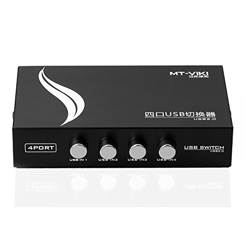 Sienoc 4 Port Fach USB 2.0 Sharing Switch Umschalter Schaltkasten Switch Box Hub für PC Computer Scanner Drucker OVP - 2