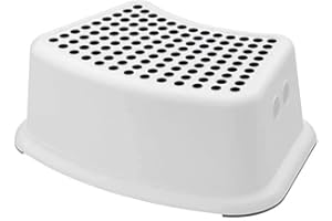 SAVEX Plastic Child Foot Step Stool Non-Slip Cover on Top For Children Practical Non-Slip Toilet Step, Multiuse Booster Step, Toddler Potty Training (Black)