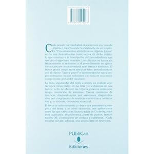 Procedimientos simbólicos en álgebra lineal (Manuales)