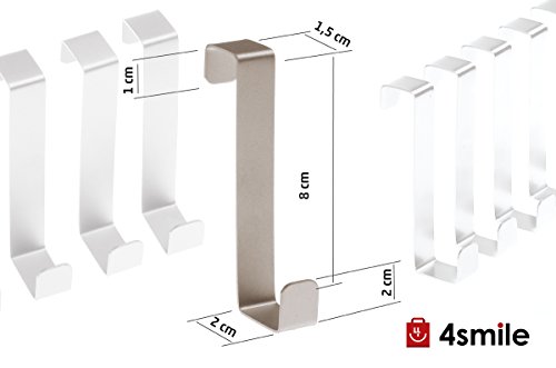 Menz Türhaken / Schrankhaken, aus Edelstahl, 10 Stück – Qualitätsprodukt MADE IN GERMANY – Kostenlose Lieferung - 2