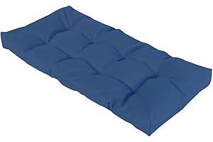 XINWANHONG Coussin de Banc Extérieur 1 2 3 ou 4 places, 8cm Coussins de Balancelle Jardin Imperméable Antidérapant Mobilier d'extérieur Coussin d'assise Rectangulaire Pour Terrasse Fenêtre,Dark blue,160X60cm
