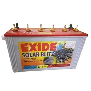 Exide Solar Blitz Short Tubular 150 AH / 12 Volts Inverter Battery (6SBZ150), Red