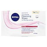 Nivea Daily Essentials 3-in-1 Gentle Facial Cleansing Wipes Dry Skin, 25 Wipes - Pack of 6 (150 Wipes)