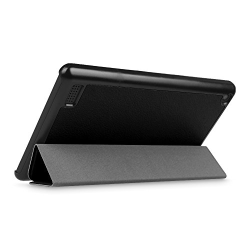 Fintie Hülle für Amazon Fire 7 Tablet (7-Zoll, 7. Generation – 2017) – Slim Cover Lightweight Schutzhülle Tasche mit Standfunktion und Auto Schlaf / Wach Funktion, Schwarz - 9