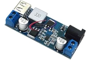 RELAND SUN DC 6V 9V 12V 24V to DC 5V 5A Buck Converter Module, 9-36V to USB 5V Transformer Dual Output Voltage Regulator Board