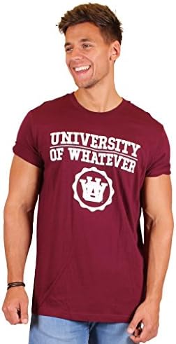 University of Whatever Lazy Range Throw on Men's Cotton Tshirt - MAROON X-Large