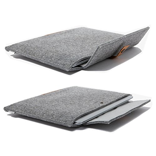 Laptophülle, xhorizon TM FX Wollfaser Macbook Hülle Filz Sleeve Tasche Laptop Notebook Umschlag Beutel für das neue Macbook veröffentlicht im Jahr 2015, mit Ultrabook Netbook kompatibel - 3