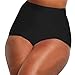 Price comparison product image Hansee Ladies High Waisted Bikini Tankini Bottoms Swim Briefs Solid Swimming Pants (Black, XL)