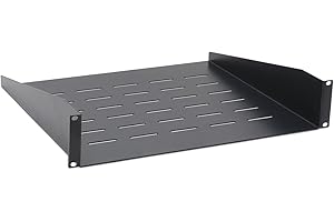 Waytex 37467 Estante para bahía de elaboración de 19 Pulgadas, Negro, 2U - P 400mm