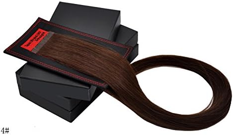 Margaret Tape in Coloured Full Extension 20pcs Pk Remy Vingin Straight Real Human Hair Wigs 4 Colours Option Brown Light Brown Bugundy Blonde Natural Seamless Wigs (#4=brown)