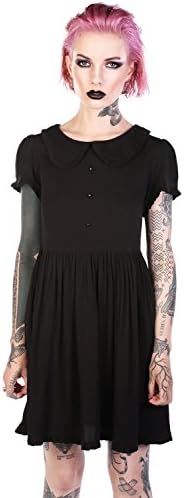 Disturbia Clothing Women's Plain Short Sleeve Dress -  black - Large