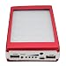Produktbild HKFV Solar LED Portable Dual USB Energienbank 5x18650 Externes Ladegerät DIY Box 20000mAh 5x18650 große Kapazität schnelle Ladung LED-Leuchten im Freien solar camping Lichter (Rot)