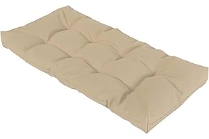 BUNQQF Coussin de Banc ExtéRieur 40x40cm 8cm Coussins de Balancelle Jardin Imperméable Antidérapant Mobilier d'extérieur Coussin d'assise Rectangulaire pour Terrasse Fenêtre
