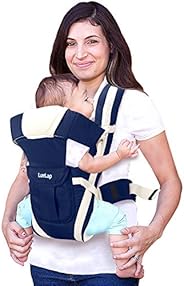 LuvLap Elegant Baby Carrier with 4 Carry Positions, for 4 to 24 Months Baby, Max Weight Up to 15 Kgs (Dark Blu