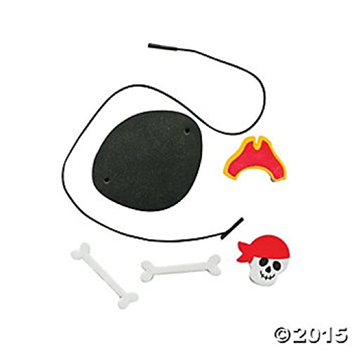 6 x Piraten Bastelset Augenklappen Piratenklappen Piratenparty Geburtstag Mitgebsel Schatzsuche - 2