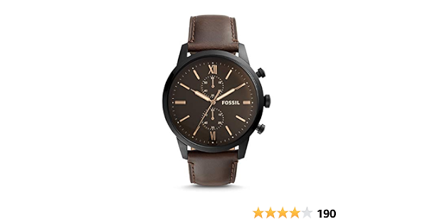 FOSSIL Townsman क्रोनोग्राफ भूरा 