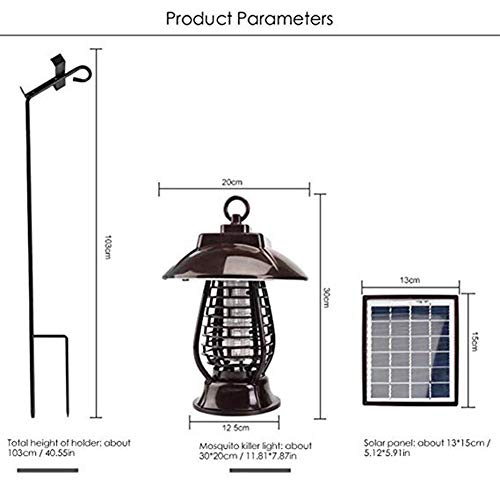 Preisvergleich Produktbild Sanzhizhu Solar Mückenvernichtungslampe, Mückenlampe, Insektenschutzlampe, Insektenvernichtungslampe, hängender Garten