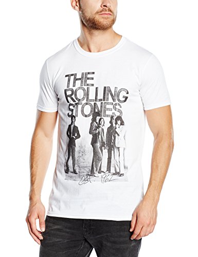 The Rolling Stone EST 1962 Group - Camiseta Manga Corta para Hombre, Color Blanco, Talla XL