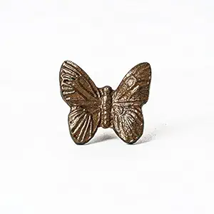 Decokrafts Set of 2 Metal Antique Butterfly Shape for Kids Room Kitchen Cabinet Cupboard Door Knobs Dresser Wardrobe and Drawer Pull