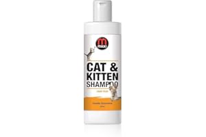Mikki Cat & Kitten Shampoo, Low Foaming Formula, Easy Rinse, Gentle, Non-Irritating, 250 ml, Crisp Pear Fragrance
