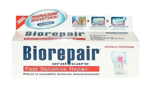 1 pasta de dientes sensible rápida biorepair no fluorada de 75ml repara el esmalte de los dental dañado y previene que se forme la placa y el sarro - ayuda a prevenir la descomposición antes de que inicie.