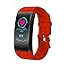 Produktbild RL Smart Armband Herz Rate Monitor IP68 Wasserdicht Farbe Bildschirm Fitness Tracker Band Bluetooth 4.0 Sport Armband, Rot