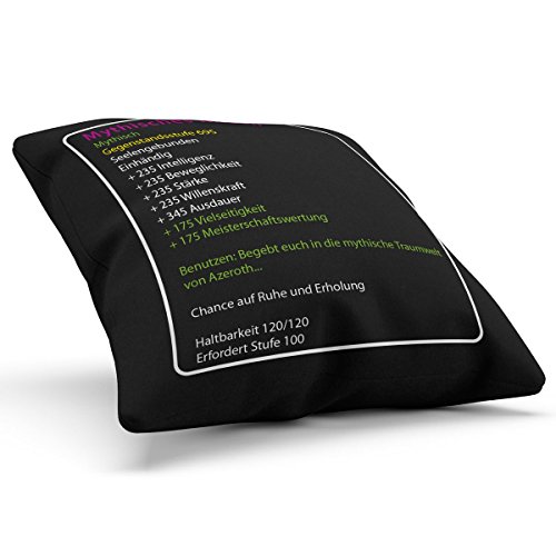 style3 Mythisches Kissen mit Füllung Baumwollbezug, Farbe:Schwarz - 2